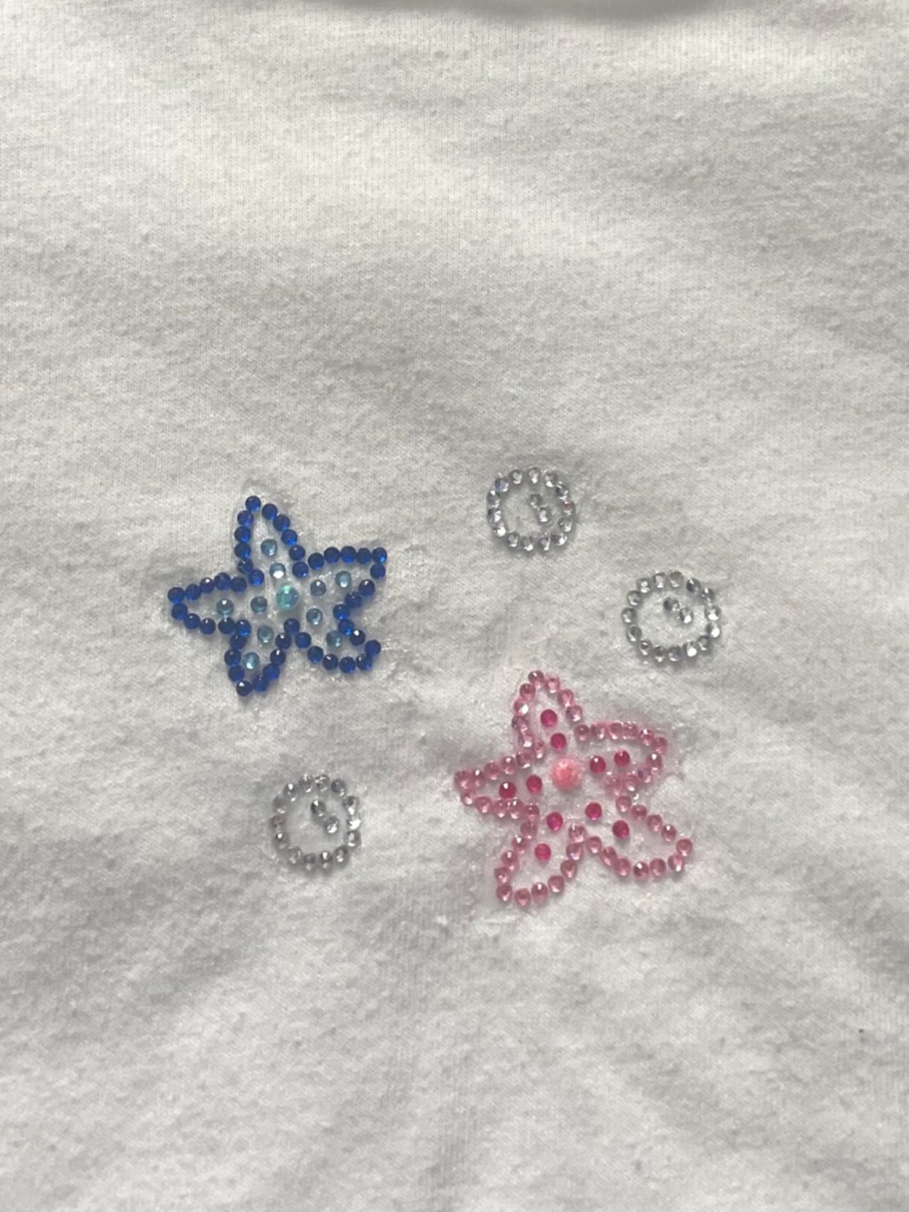 Handmade White Tee with starfish design